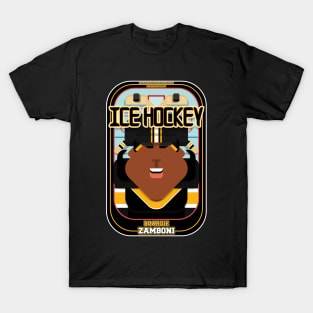 Ice Hockey Black and Yellow - Boardie Zamboni - Aretha version. T-Shirt